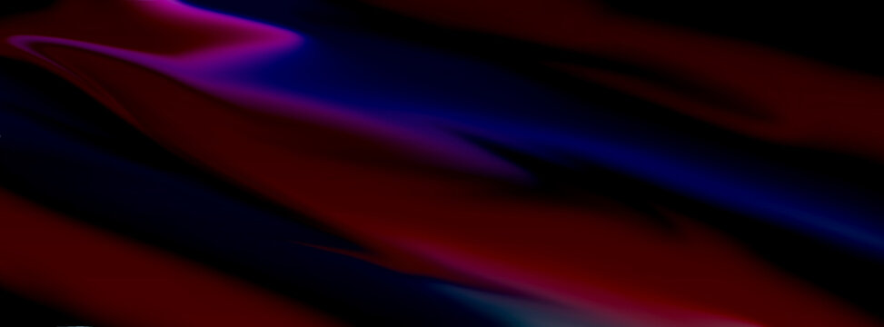 An abstract background featuring smooth, flowing waves of deep red, dark blue, and black colors. The vibrant gradients create a dynamic and modern visual effect.