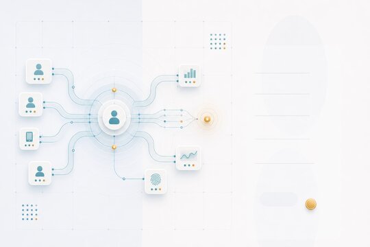 Data connection network with centralized user analysis visualization in digital interface design