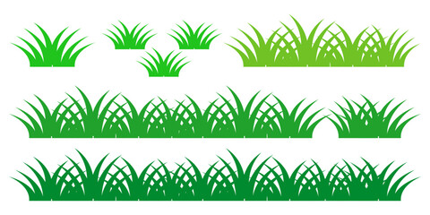 Fototapeta premium green grass illustration, sustainable grass nature, grass design in flat style