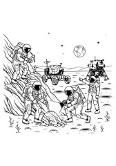 Astronauts on the Moon: Exploration and Discovery with Rover and Lander © Rglstrm