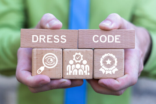 Concept of dress code. Business education financial formal office corporate dress code.