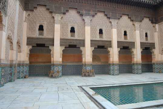 View of the Ben Youssef Madrasa in Marrakesh, Morocco