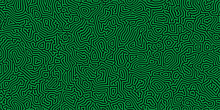 Green turing lines organic shape patterns background design