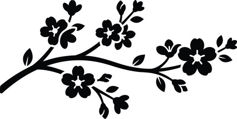 Black ink splatter with green leafy vine and berry green leaves berries botanical decorative pattern © GR Graphics