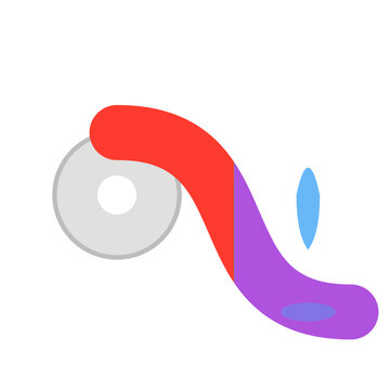 Rainbow pH indicator paper strip unrolling next to a blue liquid droplet in flat vector
