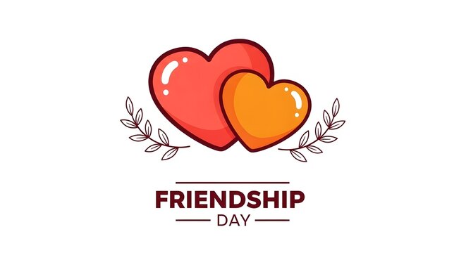 International friendship day celebrations with heartfelt symbols of togetherness