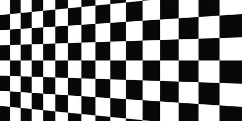 Obraz premium Floor in perspective with checkerboard texture. Empty chess board. Vector illustration.