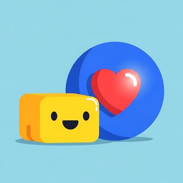 two hearts in a blue heart