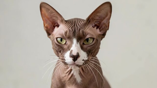 Sphynx cat with a striking resemblance to ancient Egyptian artifacts.