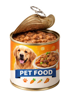 Open can of golden retriever png transparent