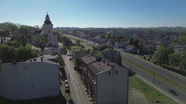 Castle in będzie aerial shits in spring