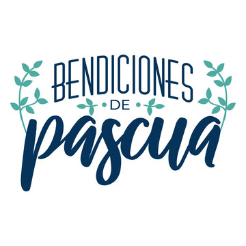 Bendiciones de pascua lettering
