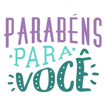 Parabens para voce lettering