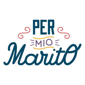 Per mio marito lettering