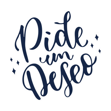 Pide um deseo lettering