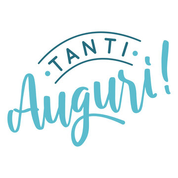 Tanti auguri lettering