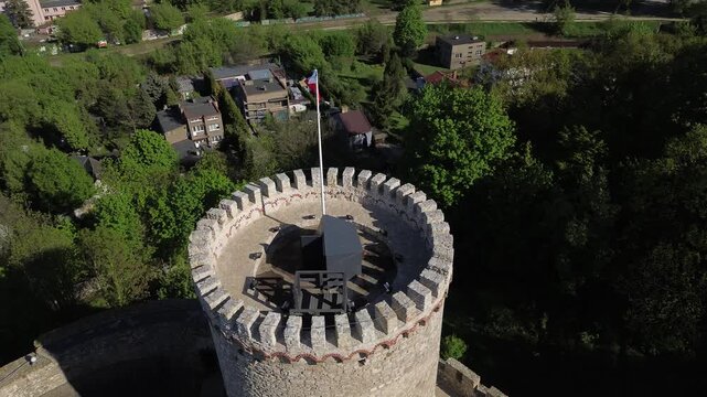 Castle in będzie aerial shits in spring