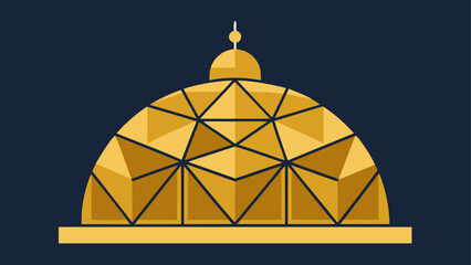 Golden dome with triangular design lines © ruposhi