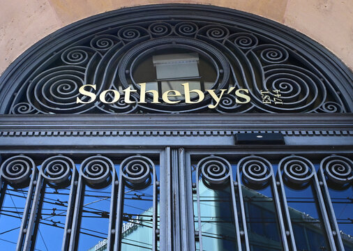 Geneva, Switzerland, Europe -  05.2026 : Entrance to Sotheby's Geneva at Rue Fran&ccedil;ois-Diday, British founded American company (1744) world's top auction house of art and luxury goods 