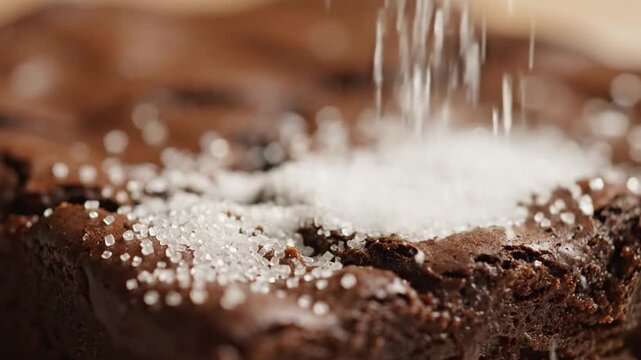 Brownie with Decorative Sugar Sprinkle Close-up View