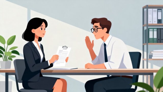 Business communication negotiation flat illustration
