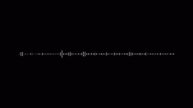 audio wave animation isolated on transparent background, audio wave or frequency digital animation, abstract music sound wave or audio wave from with alpha channel in 4k.