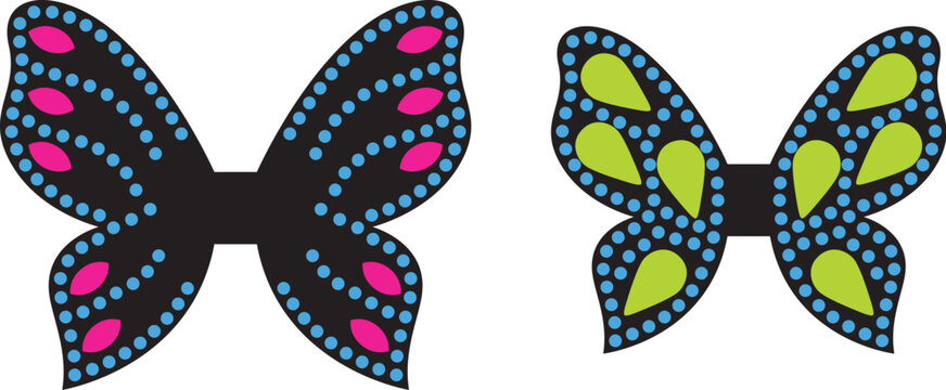 Rhinestone butterfly vector design for CNC laser cutting