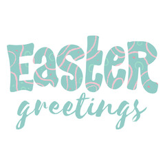 Easter greetings flat quote © Vexels