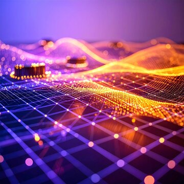 Streaming data, binary data, artificial intelligence concept

