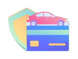 Buy insurance for car flat character vector concept operation illustration  © Lyn Lee