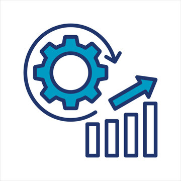 Utilize Icon. Simple Vector Blue Illustration