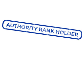 Fototapeta premium A rectangular rubber stamp with the text authority... isolated on a transparent background