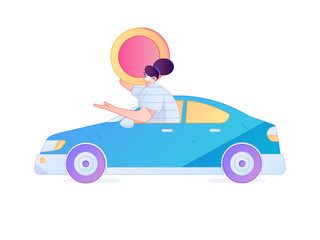 Buy insurance for car flat character vector concept operation illustration  © Lyn Lee