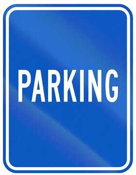 Blue parking sign (1)