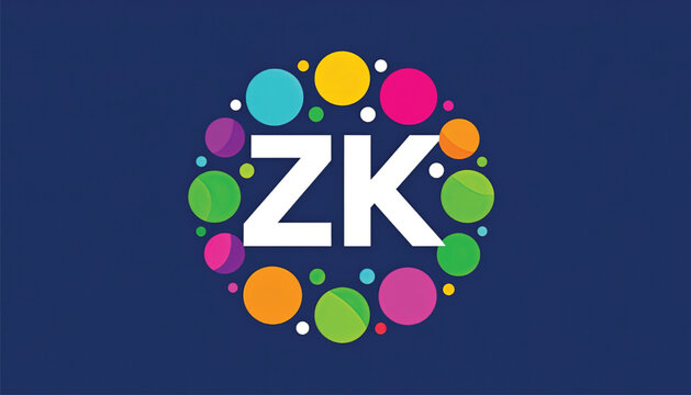 Colorful ZK Logo Design Elements.