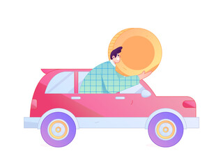 Buy insurance for car flat character vector concept operation illustration  © Lyn Lee