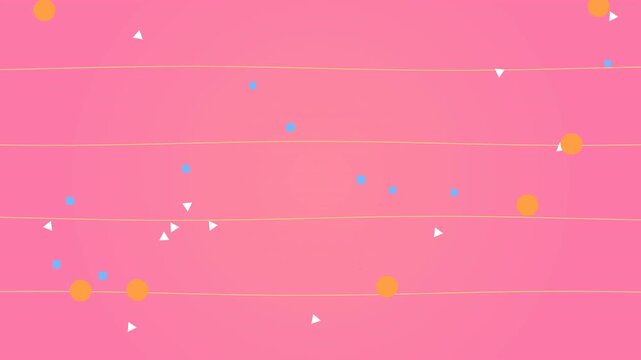 Colorful Pink Motion Background with Sparkles and Confetti for Celebration and Festive Events.
