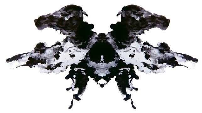 An abstract composition featuring organic ink blots and intricate details that demonstrate effortless balance