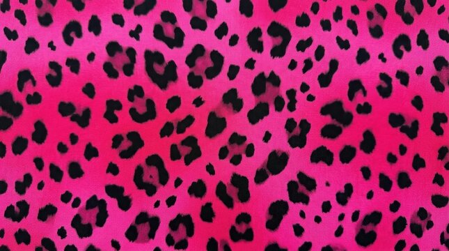 Vibrant pink leopard print fabric texture