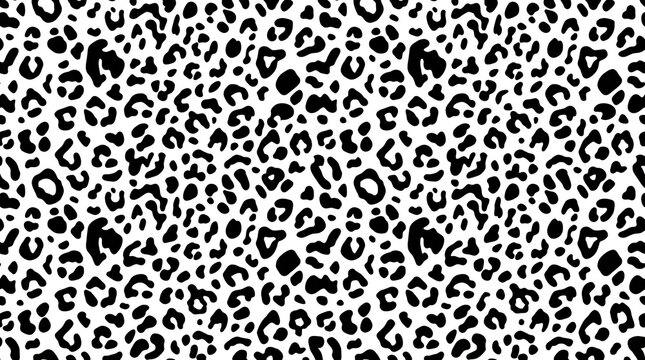 Black and white leopard print pattern