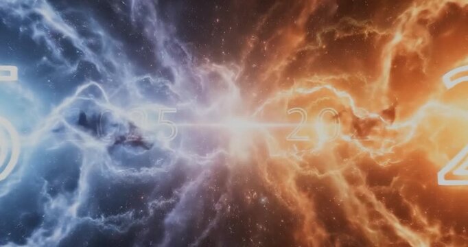 New Year Transition Cosmic Explosion Effect.