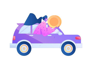 Buy insurance for car flat character vector concept operation illustration  © Lyn Lee