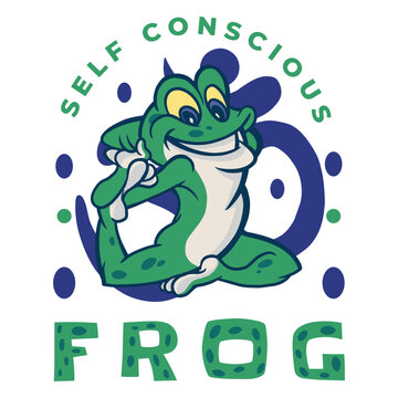 Self conscious frog logo