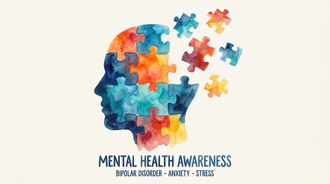 mental health awareness day bipolar disorder anxiety stress emotional background