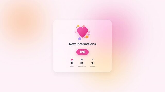Social Media Interaction Counter Animation