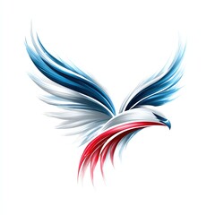 Obraz premium Minimal abstract professional logo vector featuring sharp eagle wing forms with jet silhouette integrated