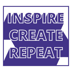 Fototapeta premium Inspire artist quote cut out