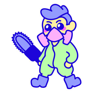 Apocalipsis masked killer kawaii character