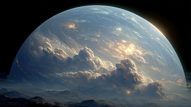 Alien-like cloud patterns on distant planets suggest weather systems chemistry and atmospheric processes unlike Earth challenging planetary science assumptions globally
