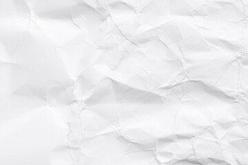 Obraz premium White Crumpled Paper Texture Background,Macro,A high-resolution close-up of a white crumpled paper texture, featuring intricate creases, folds, and shadows, perfect for artistic backgrounds and design
